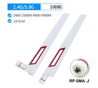 Antenne externe routeur WiFi 10dbi à gain élevé touristes amplificateur de bande 2.4G 5.8G WLAN Signal Booster RP-SMA pour ASUS AC88U/68U 2 pièces/lot - Type TypeB RP SMA