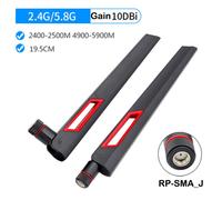 Antenne externe routeur WiFi 10dbi à gain élevé touristes amplificateur de bande 2.4G 5.8G WLAN Signal Booster RP-SMA pour ASUS AC88U/68U 2 pièces/lot - Type TypeA RP SMA