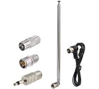 Antenne Fm Dab Fiche Mâle F Antenne Tv Numérique Télescopique Pour Récepteur Stéréo Intérieur, Antenne Radio Fm 75 Ohms Unbal Pour Récepteur Radio Antenne Tuner