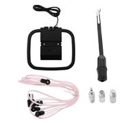 Antenne FM pour récepteur stéréo intérieur, kit d’antenne FM AM universelle Ancable 75 ohms/300 ohms avec convertisseur d’antenne