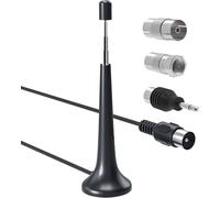 Antenne Fm Télescopique Avec Base Magnétique, Antenne Radio 75 Ohm Pour Tuner Radio Portable Récepteur Stéréo Av Stéréo Amplificateur Stéréo Home Cinéma Hifi