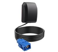 Antenne GPS Voiture Étanche Adaptateur Fakra C Bleu, 1575MHz Antenne GPS Autoradio avec 3-5V DC pour Golf GPS Système Navigation Récepteurs GPS Voiture DVR GPS Module Antenne Suivi