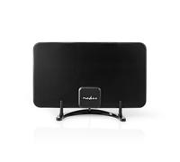 Antenne HDTV d'Intérieur 0 - 25 km Gain de 26 dB FM/VHF/UHF Noire