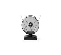 Antenne hdtv d'intérieur 0 - 25 km gain de 30 - 36 db fm/vhf/uhf noire