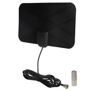 Antenne HDTV intérieure à gain de 25 dB, grille noire, câble de 3 m