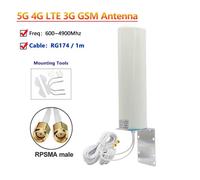 Antenne I-Amplificateur Extérieure Étanche avec TS9 SMA RPSMA,Câble Touriste,5G,4G,Permanence,3G,101Omni WiFi,Aérienne 600 4900Mhz,IP67,2x2 Pièces - Type 1m and RPSMA male