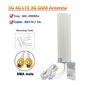 Antenne I-Amplificateur Extérieure Étanche avec TS9 SMA RPSMA,Câble Touriste,5G,4G,Permanence,3G,101Omni WiFi,Aérienne 600 4900Mhz,IP67,2x2 Pièces - Type 1m and SMA male