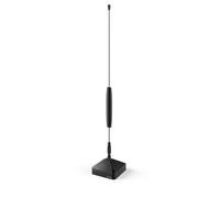 Hama Antenne d'intérieur « Basic » Passive (réception DVBT, DVBT2, Dab+, Dab, FM, antenne d'intérieur pour téléviseur et Radio, réception à 360°, orientable à 180 °), Noire