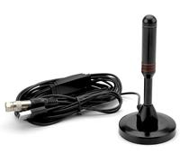 Antenne intérieure numérique DVB-T2 pour téléviseurs,antenne avec amplificateur,réception à 360 degrés avec Base magnétique,câble de 5 mètres,Prend en Charge Les chaînes HD 4K et Tous Le