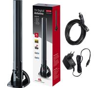 Maclean MCTV-930 TV-Antenne Indoor (DVB-T / -T2), Parabole + antenne, Noir