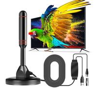 Antenne intérieure TVHD 2025 - 1080p 2K, réception omnidirectionnelle longue portée de 260 miles, alimentée par USB, antenne numérique intelligente pour chaînes locales de télévision, sans batterie re