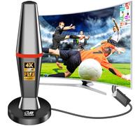 Antenne interne numérique terrestre avec amplificateur de signal, base magnétique anti-perturbation 4G/5G, réception des chaînes TV gratuites sans abonnement, câble satellite