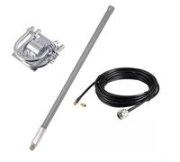 Antenne Lora 868 MHz 915 MHz 8 dbi Gain avec câble Ksr200 pour Helium Hotspot Miner V1 V2 pour Bobcat Syncrobit Dragino Lps8 pour Matchx M2 Pro Gris Fibre de verre N Connecteur femelle Support mural