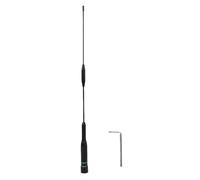 Antenne Mobile UHF VHF Double Bande Haut de Gamme pour Voiture Taxi Bus Noir 38,6 cm Gain élevé 144 MHz 430 MHz 200 W Puissance 50 ohm impédance avec clé Incluse