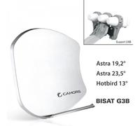 Antenne Multisatellite Cahors SMC Bisat 3 sorties + 3 LNB - Astra 19,2°, Astra 23,5°, Hotbird 13°