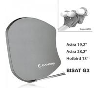 Antenne Multisatellite HDME Cahors SMC Bisat 3 sorties + 3 LNB - Astra 19,2° Astra 28,2° Hotbird 13°