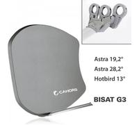 Antenne Parabole Multisatellite HDME Cahors SMC Bisat - 3 sorties sans LNB, 37,5 dB, Astra 19,2°, Astra 28,2°, Hotbird 13°