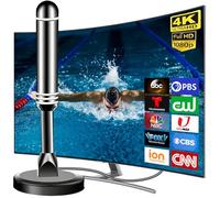 Antenne numérique 2026 pour Smart TV, antenne TV numérique HD longue portée, antennes pour chaînes locales avec base magnétique puissante, prend en charge les téléviseurs HD 4K 1080p - câble coaxial