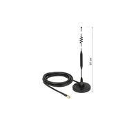 Antenne Omni-directionnelle DeLOCK 12429 SMA 6 dBi, 0.8-0.96/1.71-2.7 GHz, 50 Ohm, Polarisation Verticale, Câble RG-58 3m, ROS 2.0