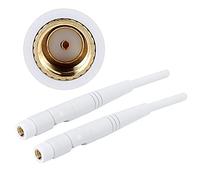 Antenne Omni WiFi 2Pcs 4DBi Double Bande 2.4G/5G avec Connecteur RP-SMA pour Routeur Réseau sans Fil/Adaptateur USB/Cartes PCI PCIe/Caméra IP/Prolongateur de Portée sans Fil