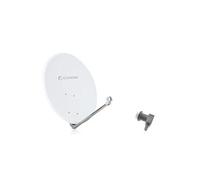 Antenne Parabole Satellite ALU Cahors HDME ANT 80HD + LNB Single - 80CM, 38,1dB, 12,625GHz