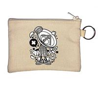 Antenne parabolique SETI Télescope électromagnétique Art Porte-clés porte-monnaie Beige