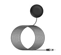 Antenne pour Voiture, Antenne FM/AM Voiture Adhésive Sensibilité Autoradio de Patch Ronde Signal De Pare-Brise Cachée avec Prise DIN 3M Câble D'extension pour Véhicule Camion SUV Stéréo Lecteur HD