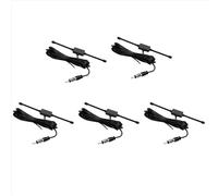Antenne radio AM/FM dipôle universelle noire pour voiture ou bateau, fixation adhésive, support en verre