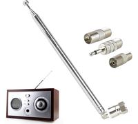 Antenne Radio, Antenne Mâle Télescopique, Antenne Télescopique, Antenne Radio Antenne Chaine, avec Prise F vers Prise, F Femelle vers TV Mâle, F Femelle vers TV Femelle, 4 PCS