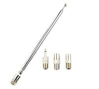 Antenne radio, antenne radio DAB FM télescopique avec 3 adaptateurs HiFi AV récepteur mini système, radio FM Home stéréo AV