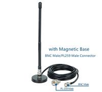 Antenne Radio CB 27MHz avec Base Magnétique et Fouet Souple,Câble d'Alimentation de 4 Mètres,pour Midland Uniden,Portable