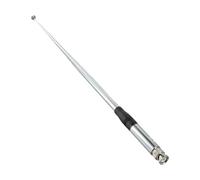 Antenne radio CB télescopique 27 MHz avec connecteur BNC mâle, pour Cobra/Midland/Uniden/Maxon President Series, 51,18" (130 cm) - Antenne portable argentée