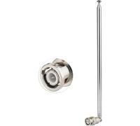 Antenne Radio CB Télescopique HF VHF UHF 7-Sections 115 cm Compatible avec Radio Scanner Amateur Bidirectionnelle Émetteur FM Récepteur de Microphone sans Fil Compteur