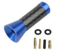 Antenne Radio Courte Universelle pour Voiture 3,5 cm/8 cm/12 cm, en Fibre de Carbone Noire, antenne de Toit FM/AM, antennes de réception en métal(Blue,3.5cm)
