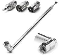 Antenne Radio Dab Am Fm, Antenne Télescopique 75 Ohm, F Plug Antenne Fm, Autoradio Avec Antenne De Tige Extensible, Antenne Fm Universelle Pour Tv Récepteur Stéréo Radio Portable