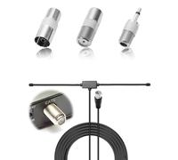 Antenne Radio Dab FM 75 Ohms Dipôle, Câble d’Extension de 3 m pour Chaîne Stéréo Récepteur AV HiFi Tuner Home Cinéma, avec Adaptateurs TV et Jack 3,5 mm