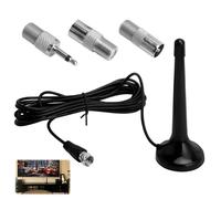 Antenne Radio Dab/FM avec 3 antenne TV intérieur puissante, antenne Dab Haute Performance pour systèmes stéréo, antenne FM, antenne Radio et antenne intérieure, antenne télescopique, Compatible Radio