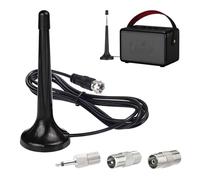 Antenne Radio Dab FM, Maison Télescopique Antenne Interieur Base Magnétique 75 Ohm, Compatible avec Récepteurs Stéréo, Tuners Portables, pour Tuner Hi-FI, Installation Facile Plug and Play