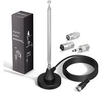 Antenne Radio Dab Fm Maison Télescopique Antenne Numérique 79Cm Intérieure Avec Base Magnétique Câble D'Extension De 3M Pour Récepteur Stéréo Dab+ Dab Fm Av Audio Vidéo Ricevitore Home Cinéma
