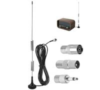 Antenne radio DAB pour système HiFi - Antenne radio FM intérieure avec câble d'extension de 3 m - Base numérique et magnétique pour tuner 75 Ohm - Amplificateur stéréo TV AV Audio Vedio Home Cinéma