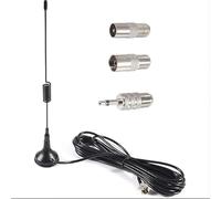 Antenne Radio Dab UKW FM Aicharynic avec Base Magnétique + Câble Coaxial 3M + 3 Adaptateurs | Antenne FM Amplifiée Intérieure pour Chaine HiFi et Autoradios | Antenne TV Intérieur Puissante