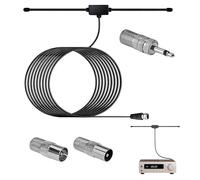 Antenne Radio FM Antenne Dipôle 75 Ohm avec Connecteur de Type F Câble d'extension 3M, Antenne FM pour Tuner Hi-FI, Câble d'Extension, antenne Radio pour Stéréo, Home Cinéma & Récepteur AV