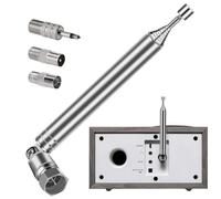 Antenne Radio FM, Antenne FM Interieur Dab Réception Radio FM 75 ohms pour Système Stéréo Récepteur AV Livré avec Prise F vers Prise 3,5 mm, F Femelle vers TV Mâle, F Femelle vers TV Femelle