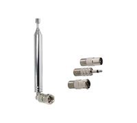 Antenne radio FM - Câble - Télescopique - 75 ohms - Universelle - AM DAB