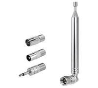 Antenne Radio FM Chaine HiFi, Télescopique pour Mini-Récepteur AV Dab AM 75 Ohm, Télescopique Antenne 76CM Intérieure, pour Chaine HiFi Tuner FM Poste Radio Récepteur Stéréo Dab + Dab AV Audio