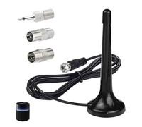 Antenne Radio FM Dab, Antenne FM pour Tuner HiFi Télescopique avec Base Stable, Compatible Récepteurs Stéréo 75 Ohm, Tuners Portables et Systèmes Hi-FI, Câble 3mètres, Installation Plug and Play