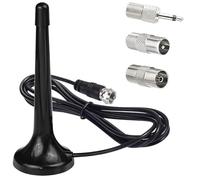 Antenne Radio FM Dab, Antenne FM pour Tuner HiFi Télescopique avec Base Stable, Compatible Récepteurs Stéréo 75 Ohm, Tuners Portables et Systèmes Hi-FI