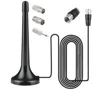 Antenne Radio FM Dab, FM Maison Télescopique avec Base Magnétique Câble D'extension de 3m Récepteurs Stéréo 75 Ohm Antenne FM pour Chaine HiFi Tuner FM Poste Radio Dab+ Dab AV Audio Vidéo