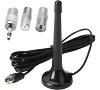 Antenne Radio FM Dab Intérieure Télescopique 75 Ohm,Base Magnétique,Câble de 3M,Antenne FM pour Tuner HiFi,Compatible Récepteur Stéréo,Antenne Intérieur TNT Puissante pour Chaîne HiFi