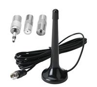 Antenne Radio FM Dab Intérieure Télescopique 75 Ohm, Base Magnétique, Câble de 3M, Antenne FM pour Tuner HiFi, Compatible Récepteur Stéréo, Antenne Intérieur TNT Puissante pour Chaîne HiFi